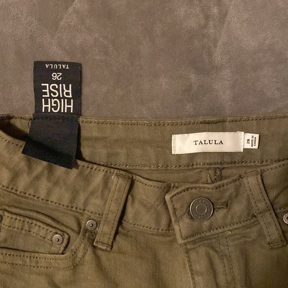 TALULA green jean shorts - Picture 1 of 3